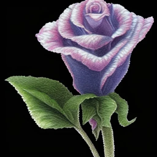 purple flower, greeting card illustration