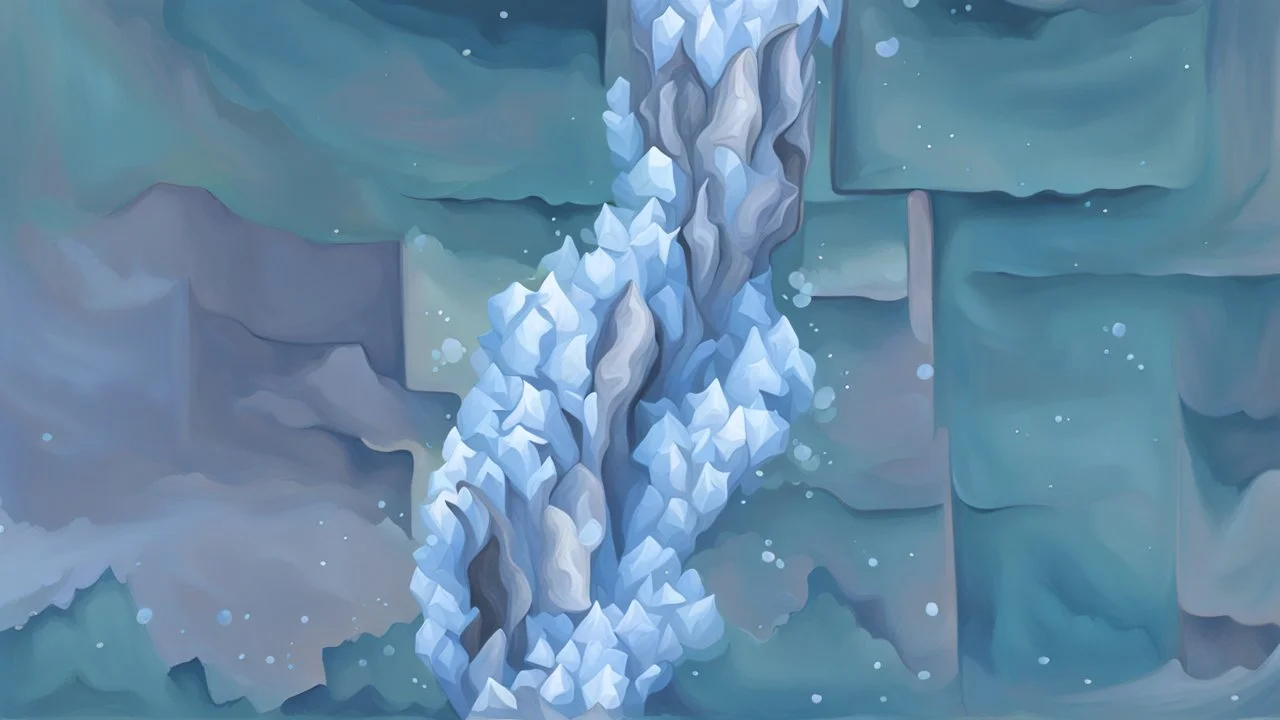 a tree trunk rock ascends from bottom border to the top border. background of sky photorealism