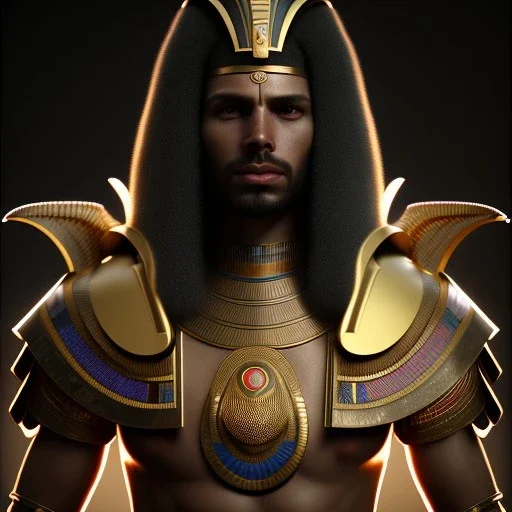 egyptian warrior, realistic, made in octane, cinematic, ultra-realistic, extremely detailed octane rendering, 8K, VRAY Super Real ar 2:3, dof photorealistic futuristic 50mm lens hard lighting dark gray tintype photograph, realistic lighting, sepia color