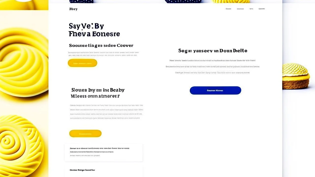 A modern light-theme landing page website for a bakery, ux, ui, ux/ui website –v 4 –stylize 800
