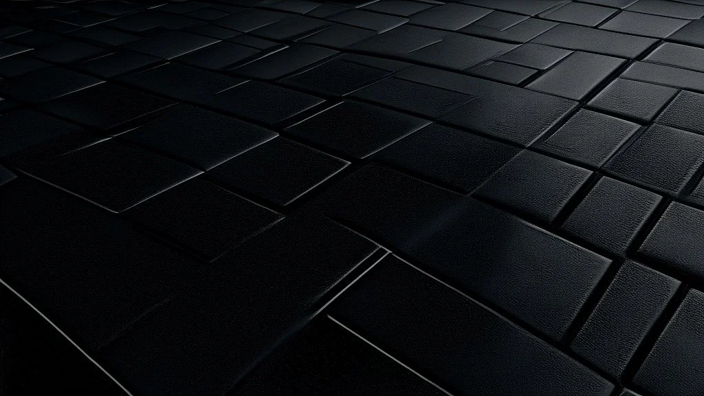 Gym floor tiles, black rubber, high detail, realistic, photorealistic