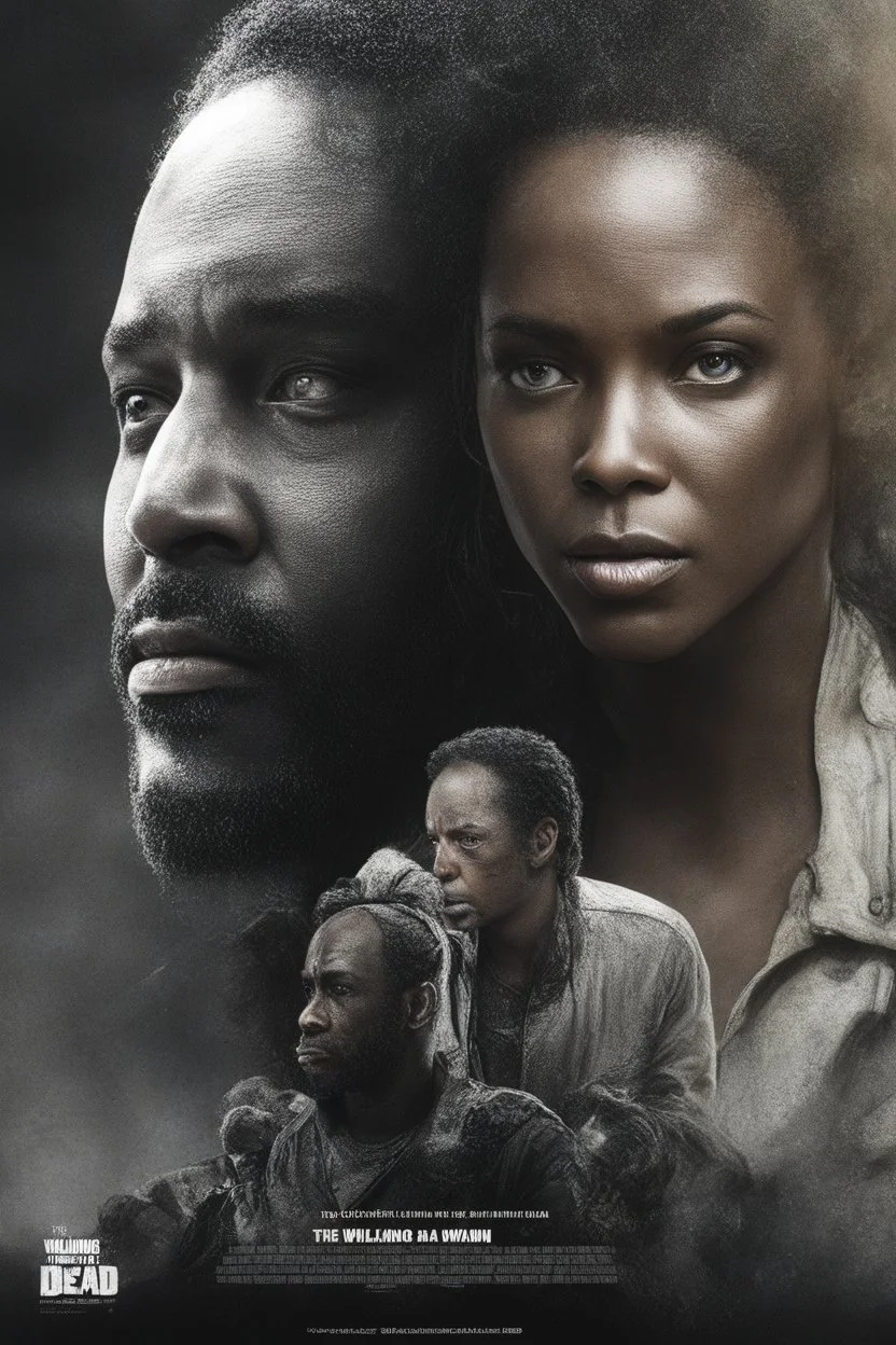 the Walking Dead - The Ones Who Live a white man and a black woman movie Poster