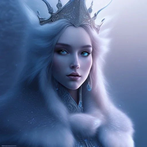 ice kingdom digital painting,a crystal - clear ice, majestic, ice fractal, Fantasy, Illustration,Character Design, magician