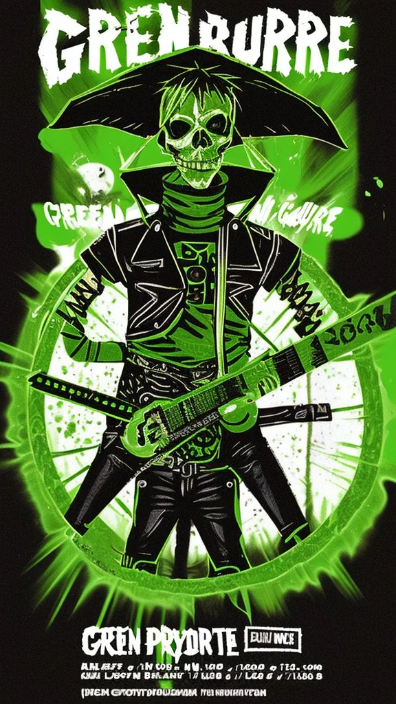 green hardcore punk flyer