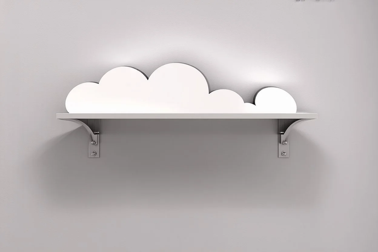 shelf brackets shaped like clouds