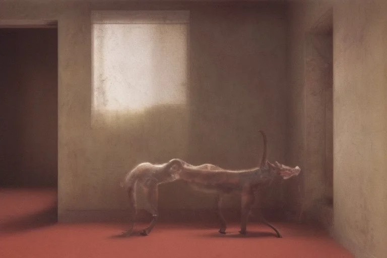 a chimera in a liminal room depicted by balthus