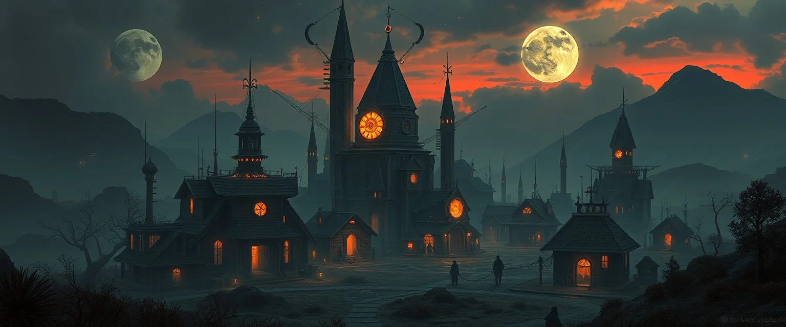 the first nation, robotic witchcraft, cyberpunk village