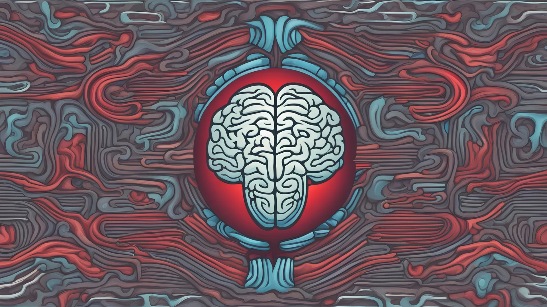 Brain and Heart for Mental health awareness care, digital art painting logo. hyper details, ultra Reallestic, also Semitic