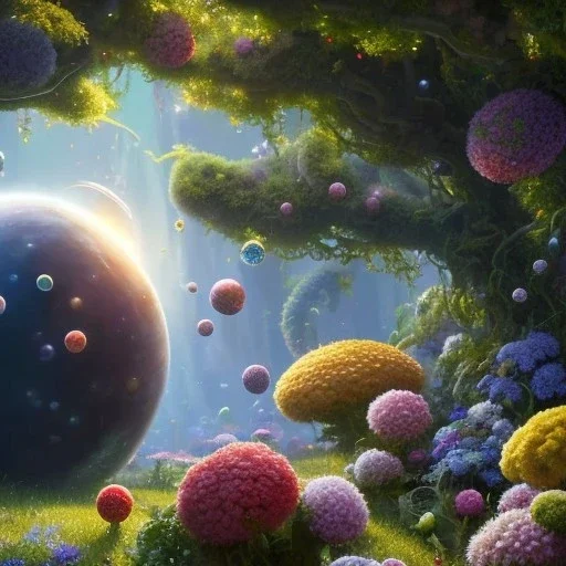 pixar style, volumetric summer garden environment and background, realistic painting of a black hole smiling, looking excited, detailed digital painting, extreme dense and fine fur, anime, ornate, colour-washed colors, elegant, small minutiae, tiny features, particulars, centered, smooth, sharp focus, renderman gofur render, 8k, uhd, detailed eyes, realistic shaded volumetric lighting, sunlight caustics, backlight, centered camera view