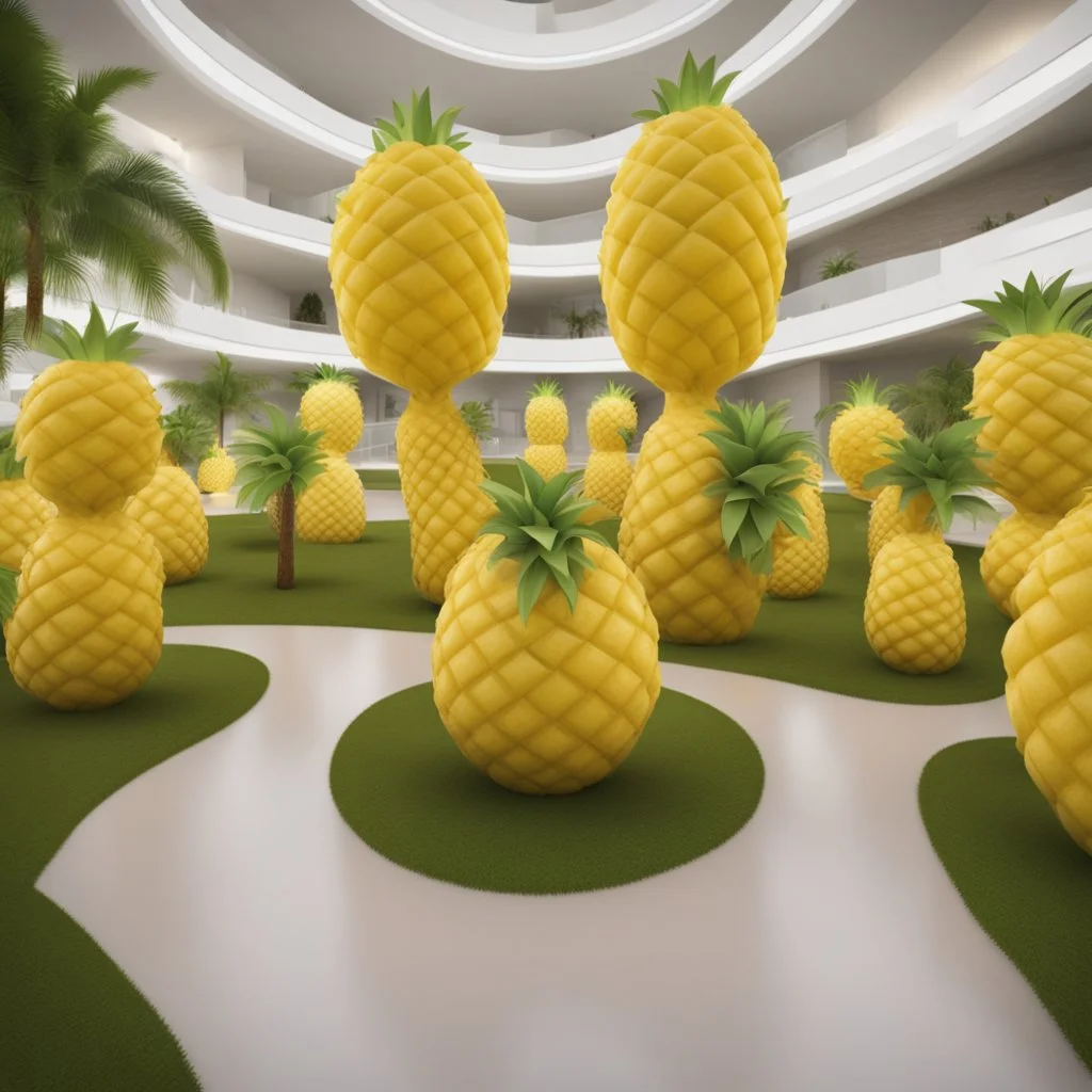 Tourist resort in the shape of a pineapple "indoor"