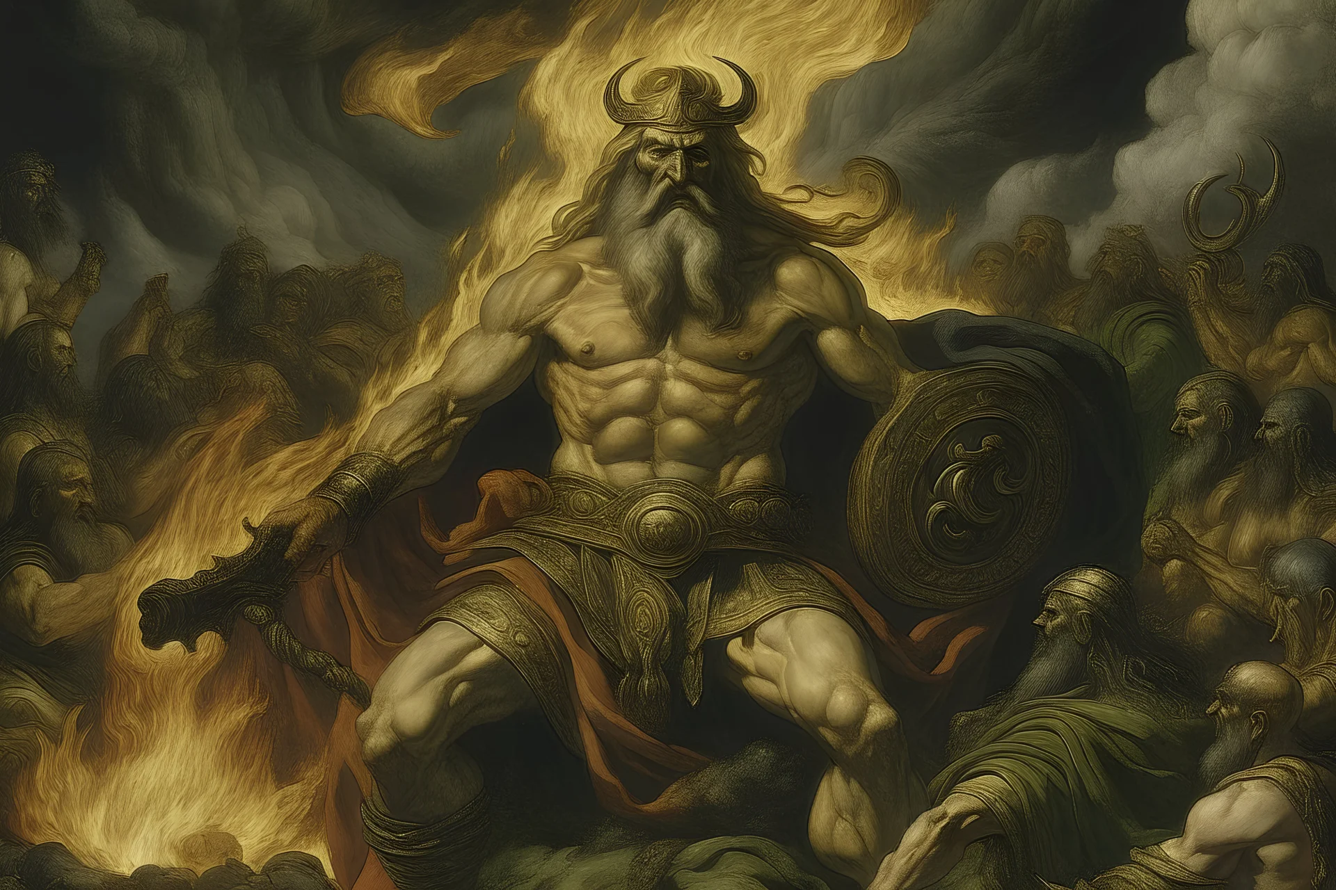 renaissance painting of ragnarök