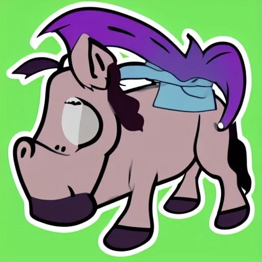 Stickers, donkey character