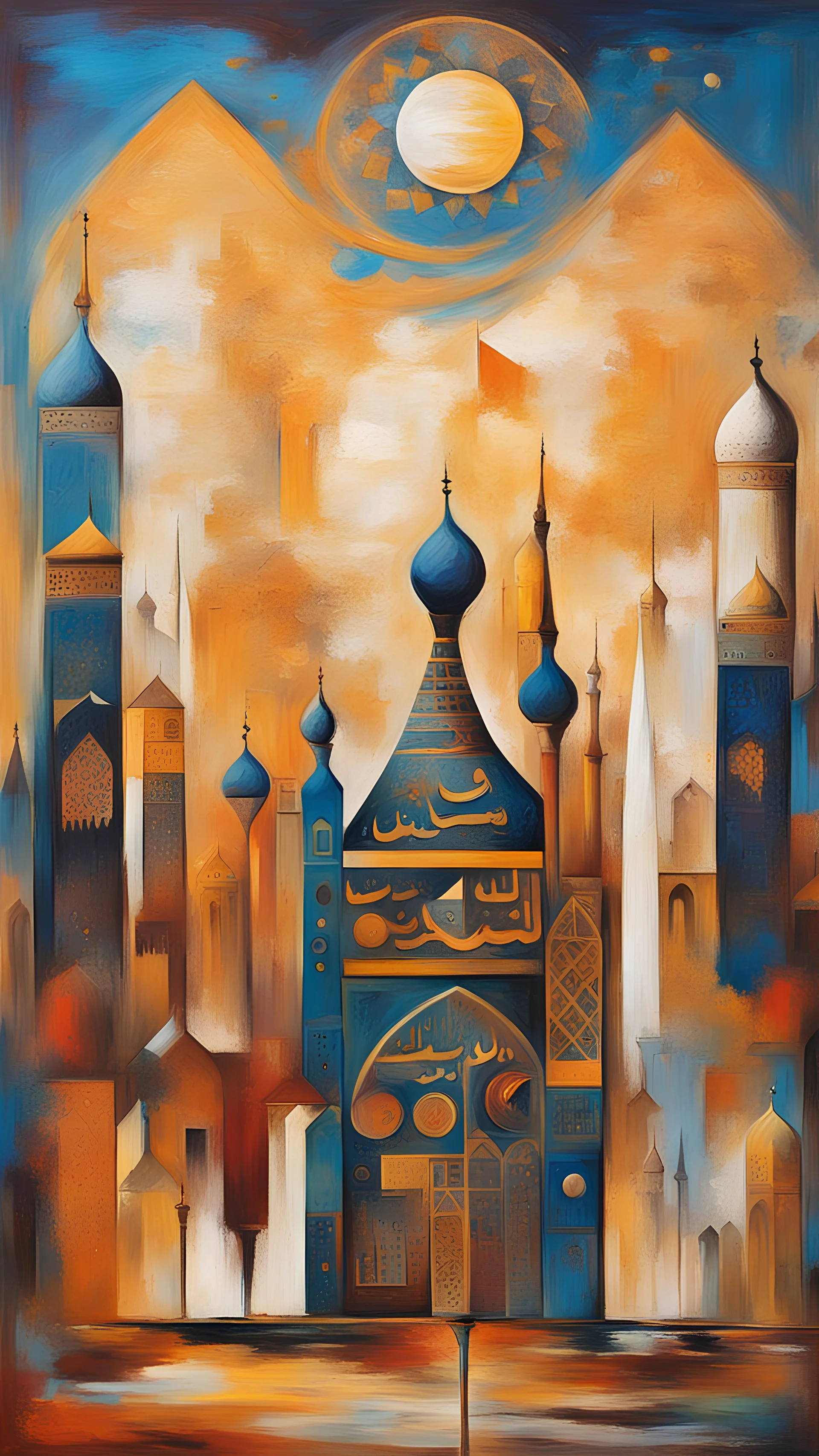 Abstract painting Islamic faith in Egypt