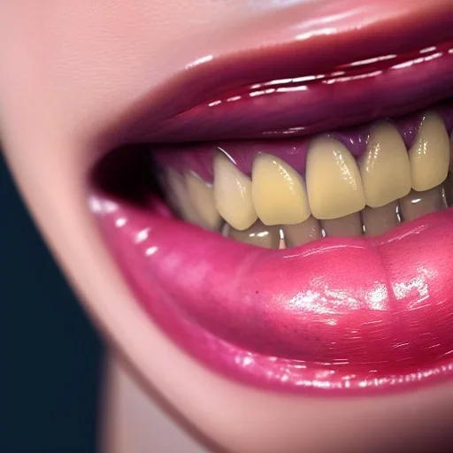 close-up portrait of open lips with teeth and teeth inside of human eye, ultra-realistic, intricate, 8k resolution, high-quality, fine-detail, digital art, detailed matte, volumetric lighting, dynamic lighting, photorealistic, 3d octane render, illustration,