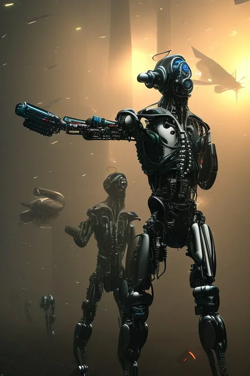 cyborg war, men, matrix style