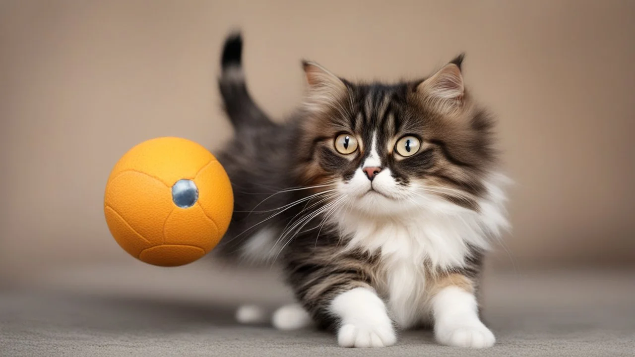 funny cats with ball