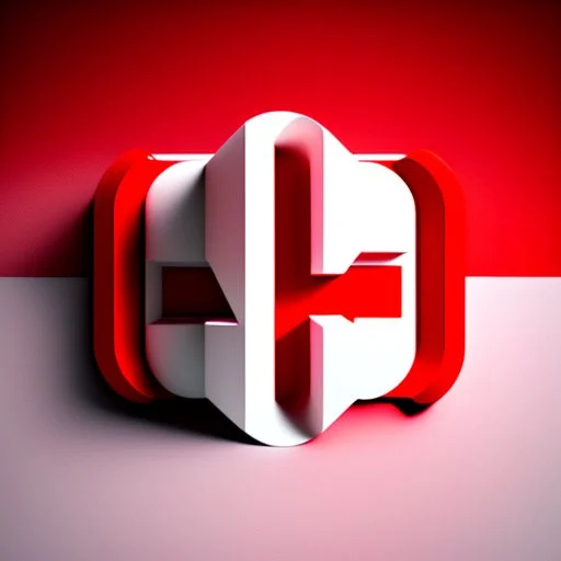 Logo for video channel with the text "Palomo Chanell" minimalist 3D red and white colors"