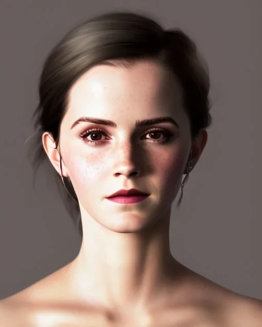 full body, emma watson identify face, animal skin clothing , big busty , face, pintura, ,details,texture,8k quality, florest, Minimalism, Romanticism, Expressionism, Impressionism