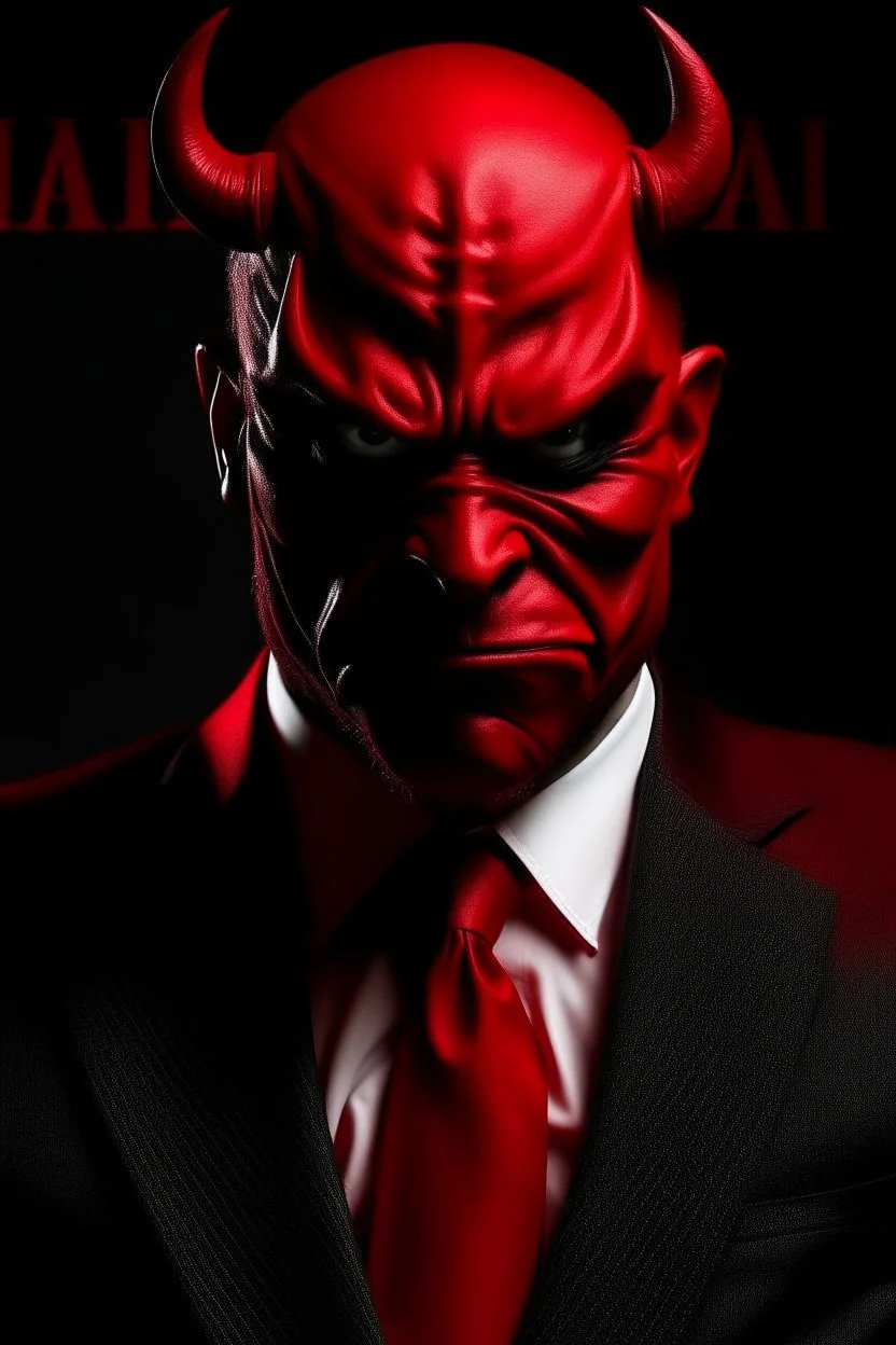 Devil red photo with the text latman