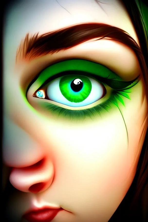 cartoon gaming green eyes