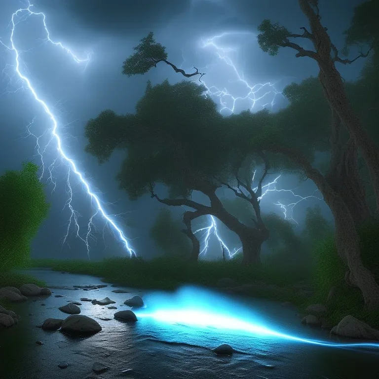 rivers of lightening clean art NFT, blender 3d