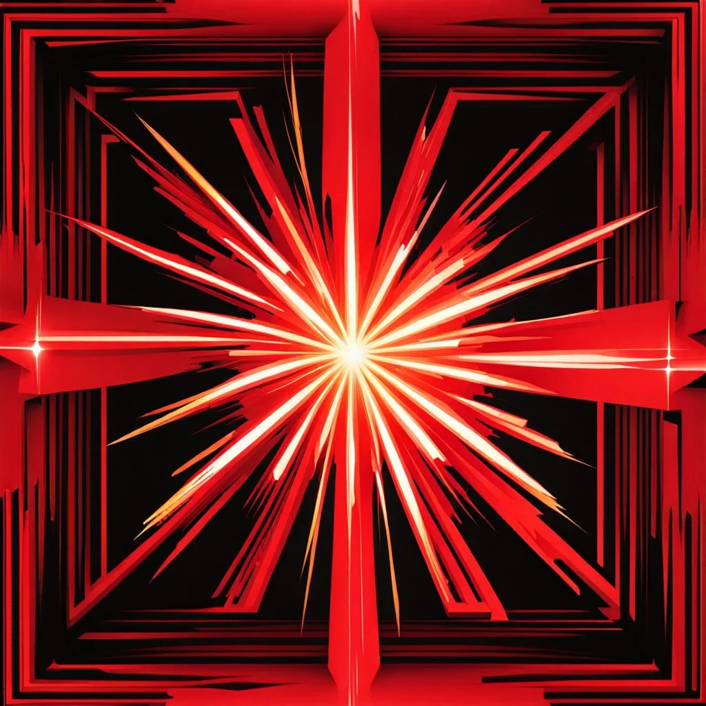 fantasy 90's red starburst effect