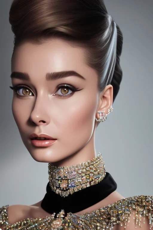 Audrey Hepburn Photorealistic dramatic hyperrealistic criyng clown paint ,Crystal black eyes, elegant, by WLOP,Artgerm,Greg Rutkowski, Beautiful dynamic,shadows,Artstation,concept design art,Octane render,8K