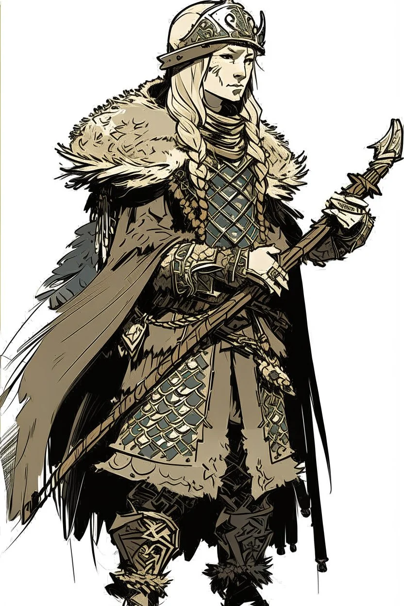 Girl Archer concept art, small head