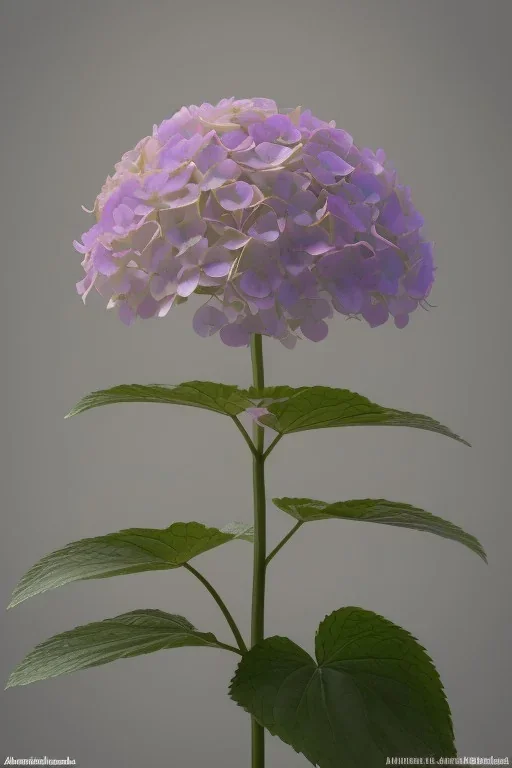 an isolated translucent hydrangea plant, 3d render, art nouveau style, ultra realistic, masked transparent flat background, backlight, popular on sketchfab, pixelsquid, 8k, volumetric lighting, super focused, no blur, trending on artstation, octane render, ultra detailed, hyperrealistic, by artgerm and alphonse mucha