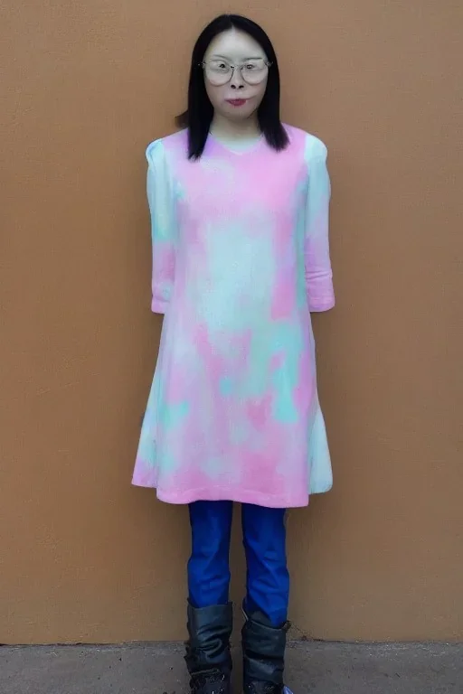 Portrait lady, full body shot, full-color long shot Pastel Milk