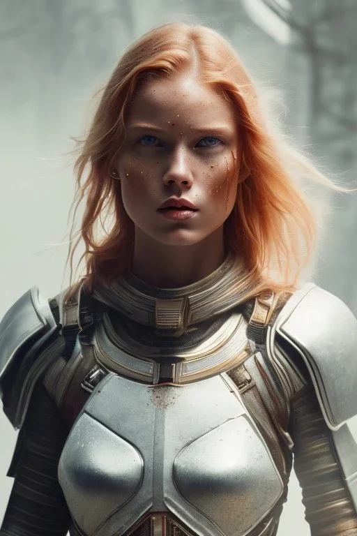 1girl, a real perfect female warrior anatomy of ginger, sweaty naked upper body, hyper details, volumetric lighting, cinematic lights, photo bashing , epic cinematic, octane render ,extremely high detail, post processing, 8K wallpaper, Film Grain, 3d, denoise, redshift style, phoshoot