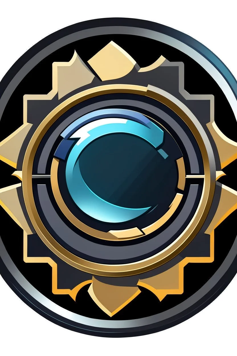 a stylized eclipse surrounded by jagged, metallic shapes make it a 90s badge