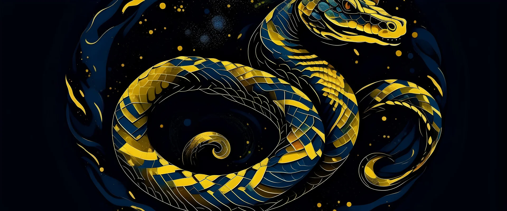 Logo de Python saltando en estilo Van Gogh