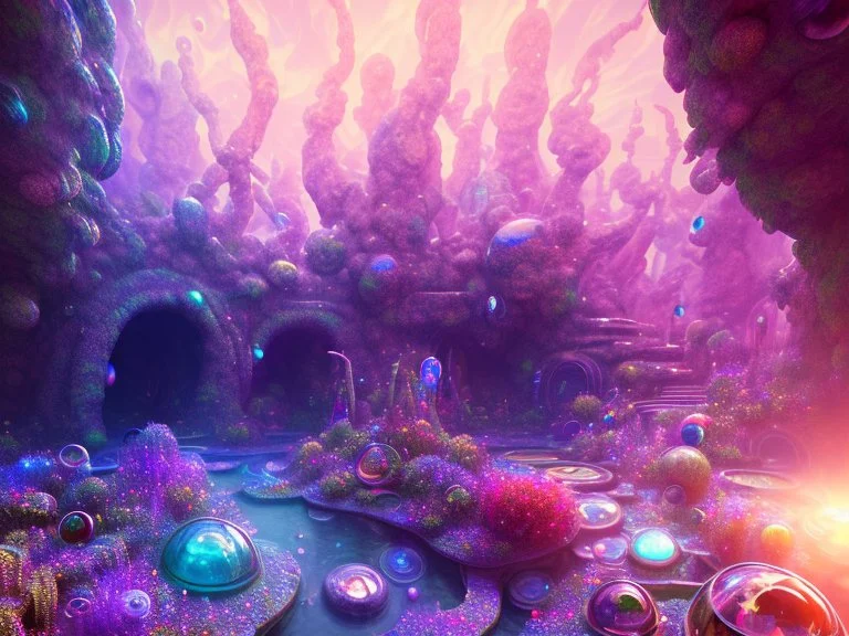 underground crystal cosmic and galactic tunnel ambiance sky rocks sunny pool surreal, full of details, smooth, bright sunshine，soft light atmosphere, light effect，vaporwave colorful, concept art, smooth, extremely sharp detail, finely tuned detail, ultra high definition, 8 k, unreal engine 5, ultra sharp focus