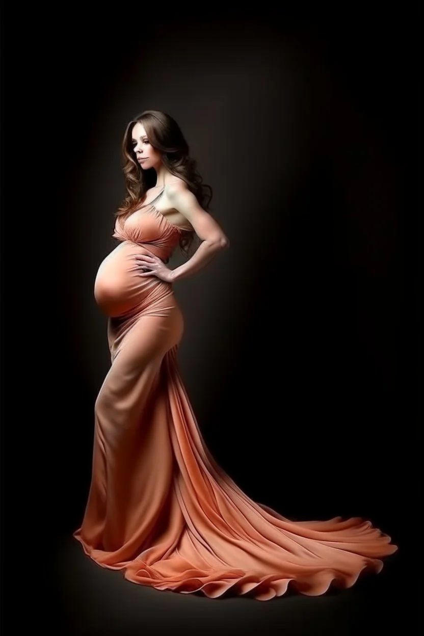 Pregnant woman, attractive, gorgeous, sexy, silky dress