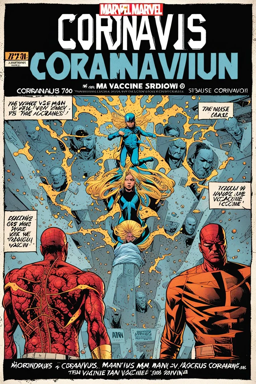 Coronavirus-man, Marvel, issue 70: Coranavirus man vs. Vaccine-man 💉