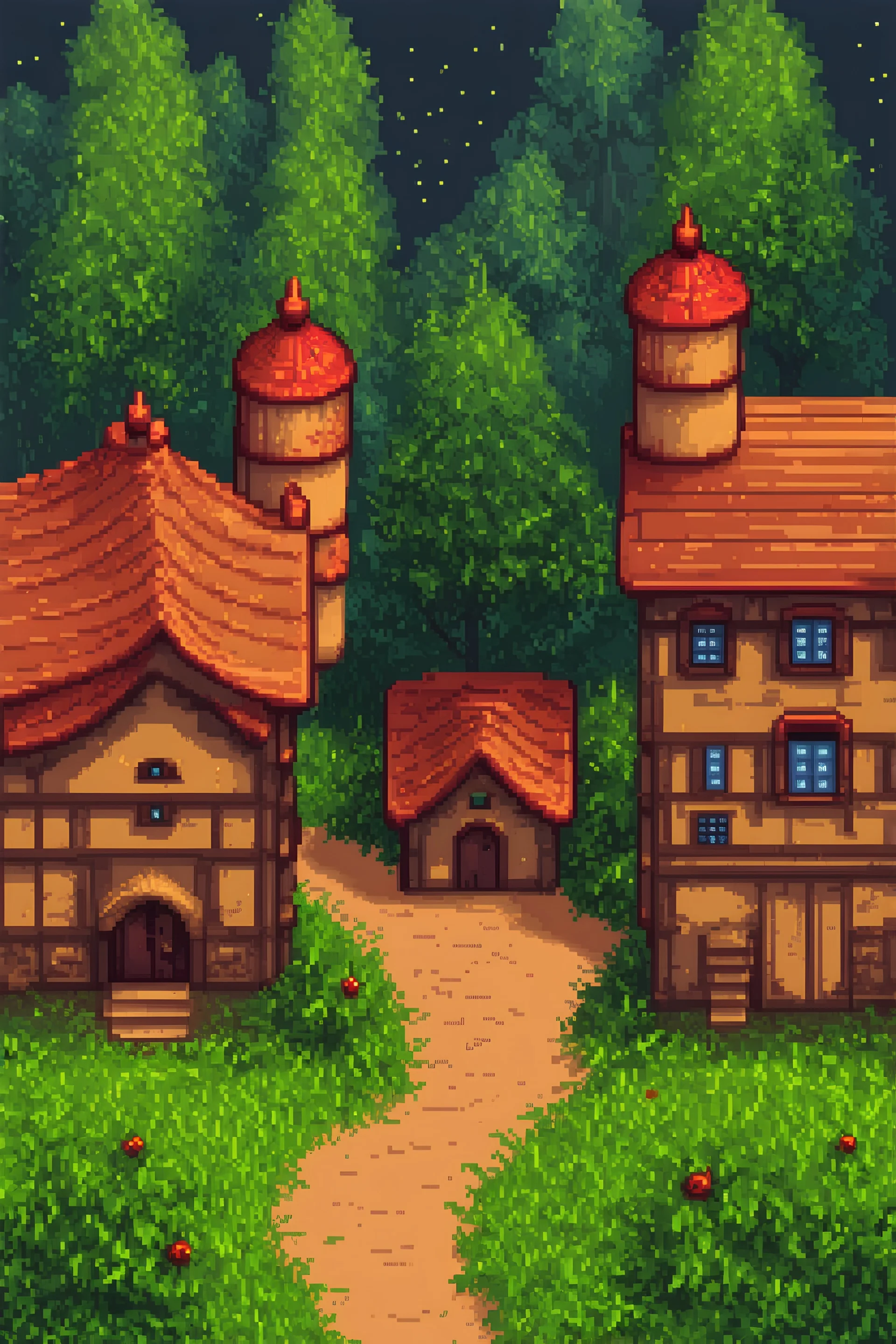 medieval village in HQ style background for youtube thumbnail