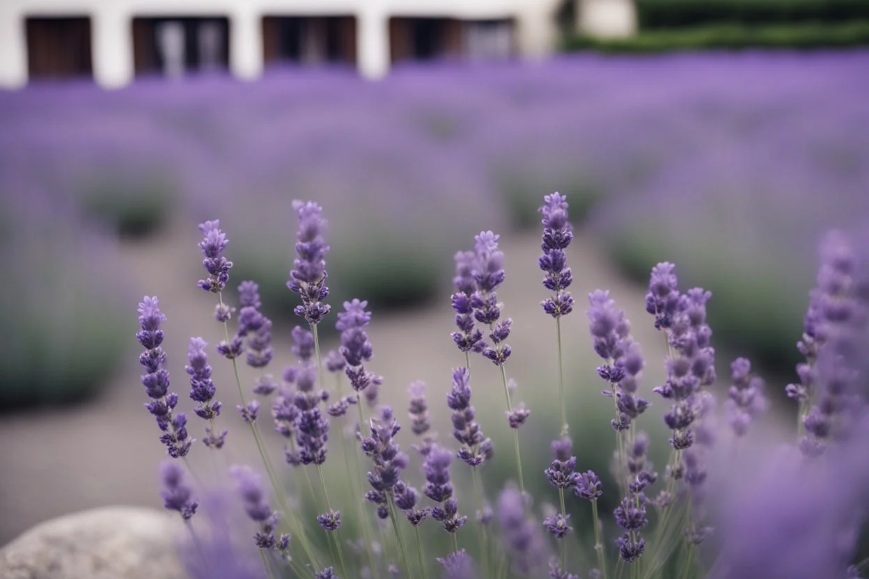 Concept of a lavender flower in a tourist hotel