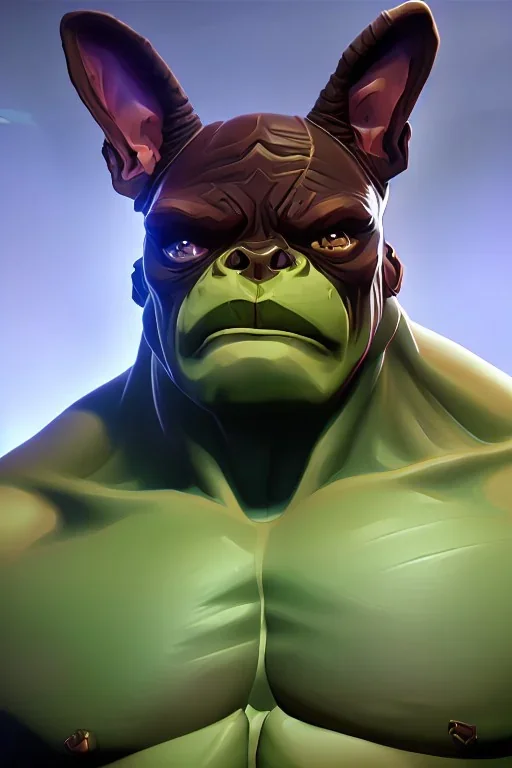 alien french bulldog musculature hulk body HD strong french bulldog hulk marvels Warcraft