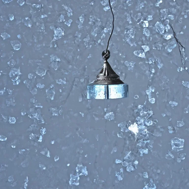 bell, reflection, ice crystals