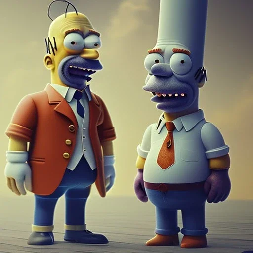 Full body, 3d render, homer simpson 1800's men style, 1800's hair style, 1800's men clothes style, hyper realistic, octane render, unreal engine 5, 8k, palace background, uhd