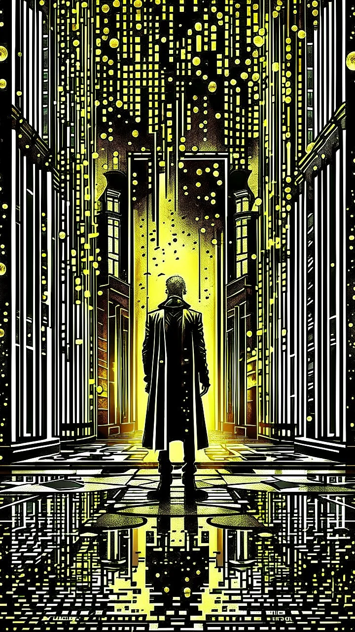 Old city ,minimalism,Abstract black and gold minimalism geometric surreal beautiful fashion portrait,splash art explosion,minimalist surreal surrounding background,surreal lonely depth,deep soul spirit,fantasy surreal geometry,flat,utopia,album art,cover art,album cover,cinematic,8k,epic movie still,sharp focus,by Gustav Klimt,pascal blanche,rutkowski,repin,artstation hyperrealism painting concept art of detailed character,design matte painting,leaf