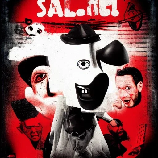 Sal valcano from impractical joker in a horror movie poster