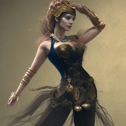 steampunk dancer posing