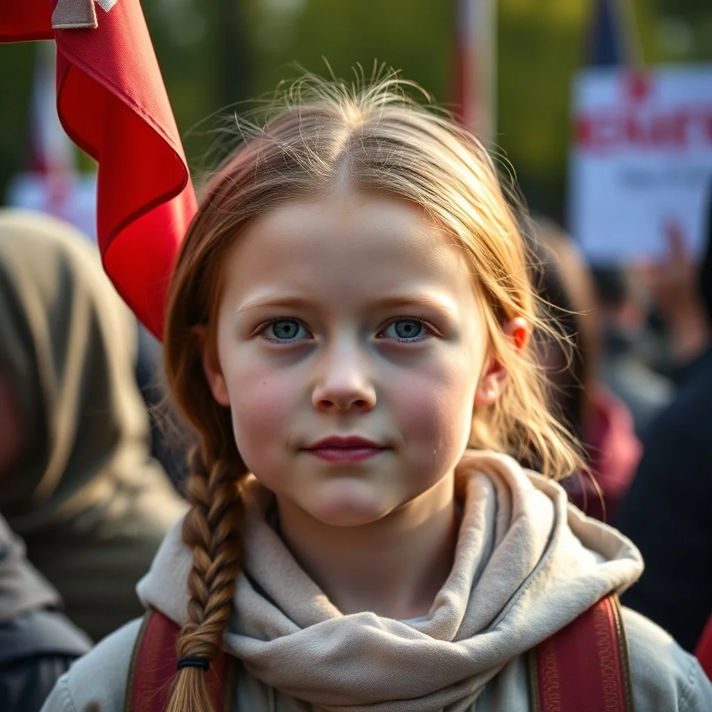 Greta Thunberg just before her martyrdom.