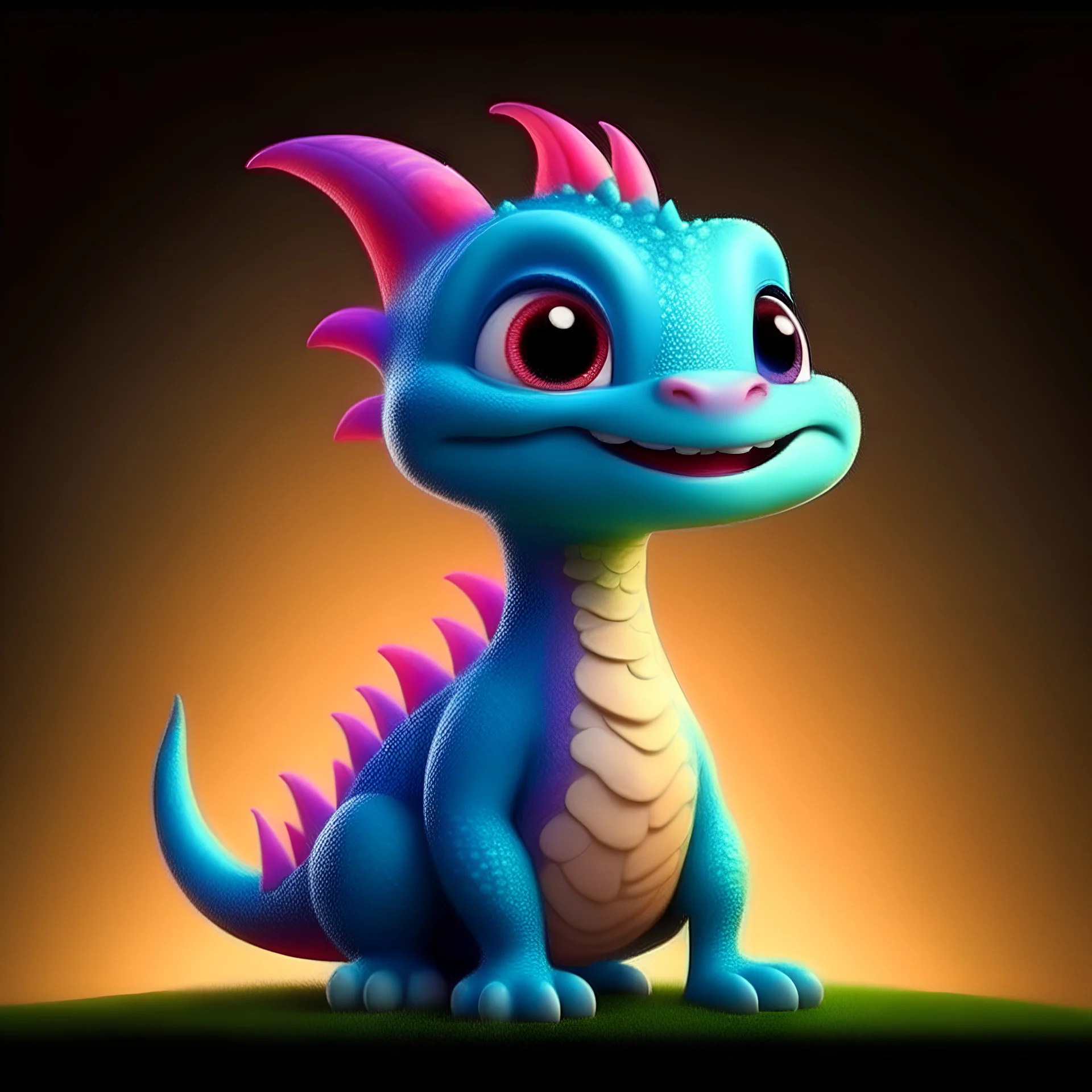 cute dragon, pixar, cartoon