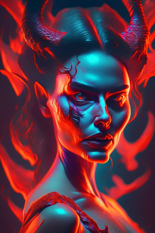 portrait of a woman dance with the devil, high delicate defined details, beautiful, atmospheric, matte, 3 d 8 k octane rendered, sharp focus, illustration, high detail, ultra realistic, highly saturated colors