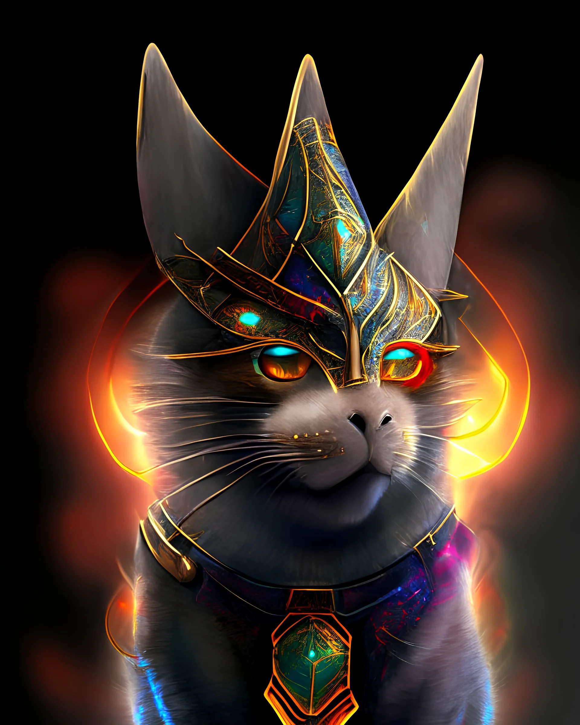 Digital art cat anthropomorphic