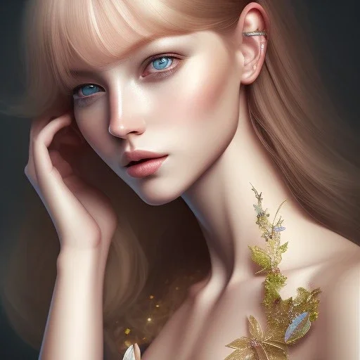 Portrait of fairy, perfect composition, hyperrealistic, super detailed, 8k, high quality, intricate details, highly detailed