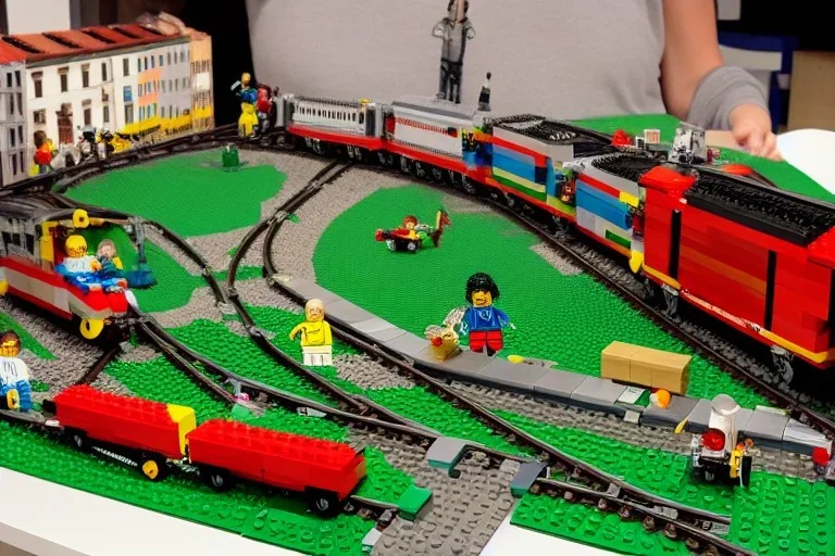 Train lego in Italian Metropolis lego